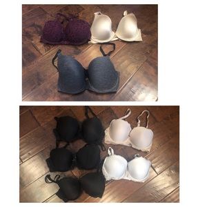 Lot of 8 bras Sz 32DD Victoria secret, aerie, PINK